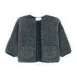arch line faux fur coat